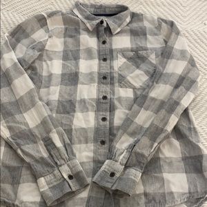 White & light gray flannel